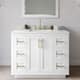Option White / Giotto Quartz Top / Brushed Gold Hardware