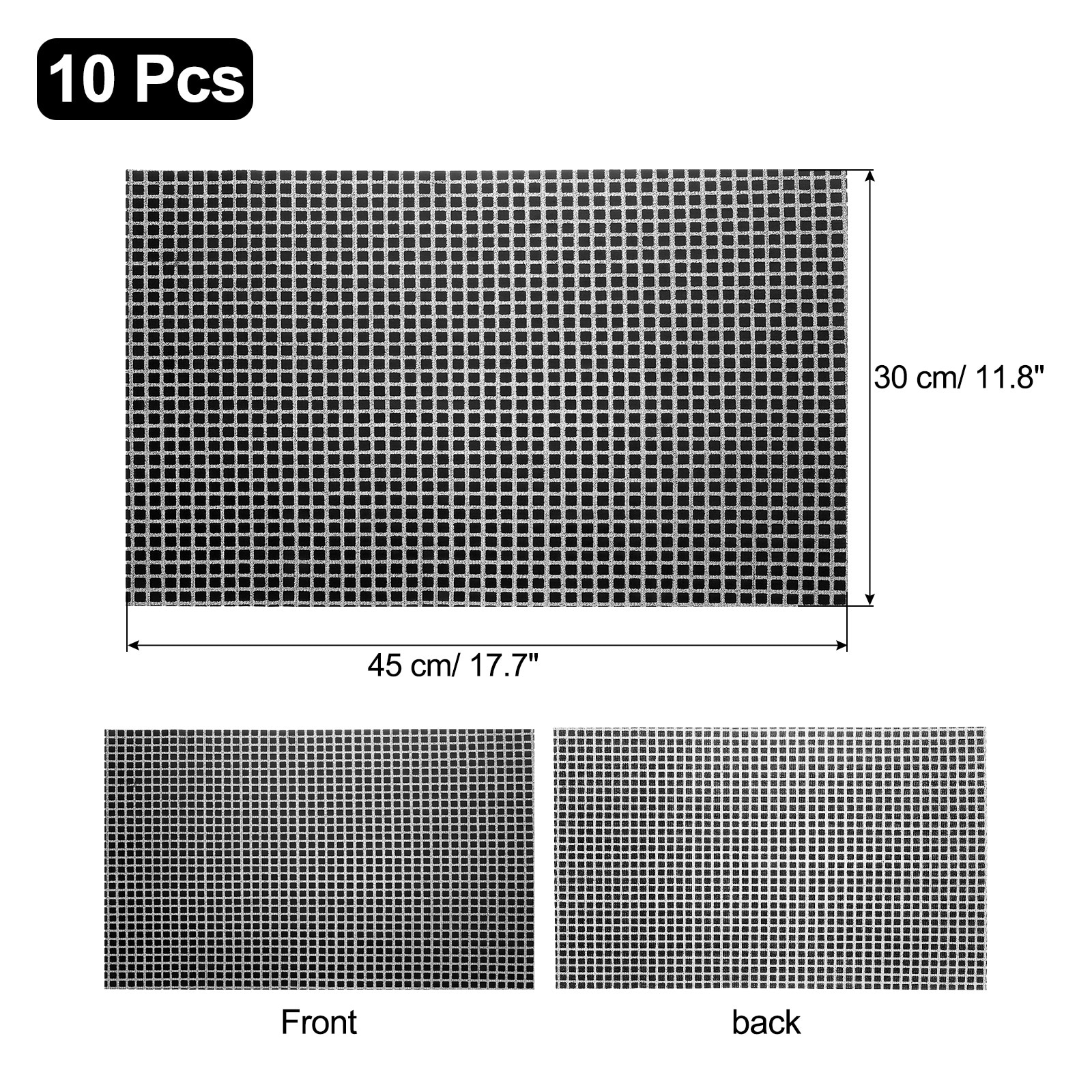 10pcs 11.8" x 17.7" Shiny Mirror Placemats Disco Table Place Mats