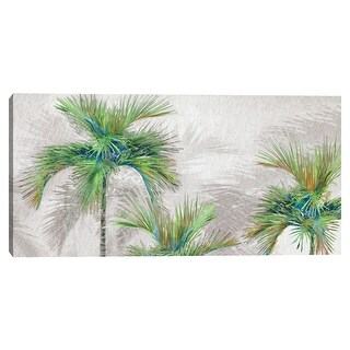 Palm Shadows Canvas Art Print