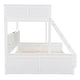 preview thumbnail 50 of 50, Twin XL over Queen/Full XL over Queen Bunk Bed with Storage Cabinets and USB Ports, Solid Wood Bunk Bedframe w/ Storage Shelves