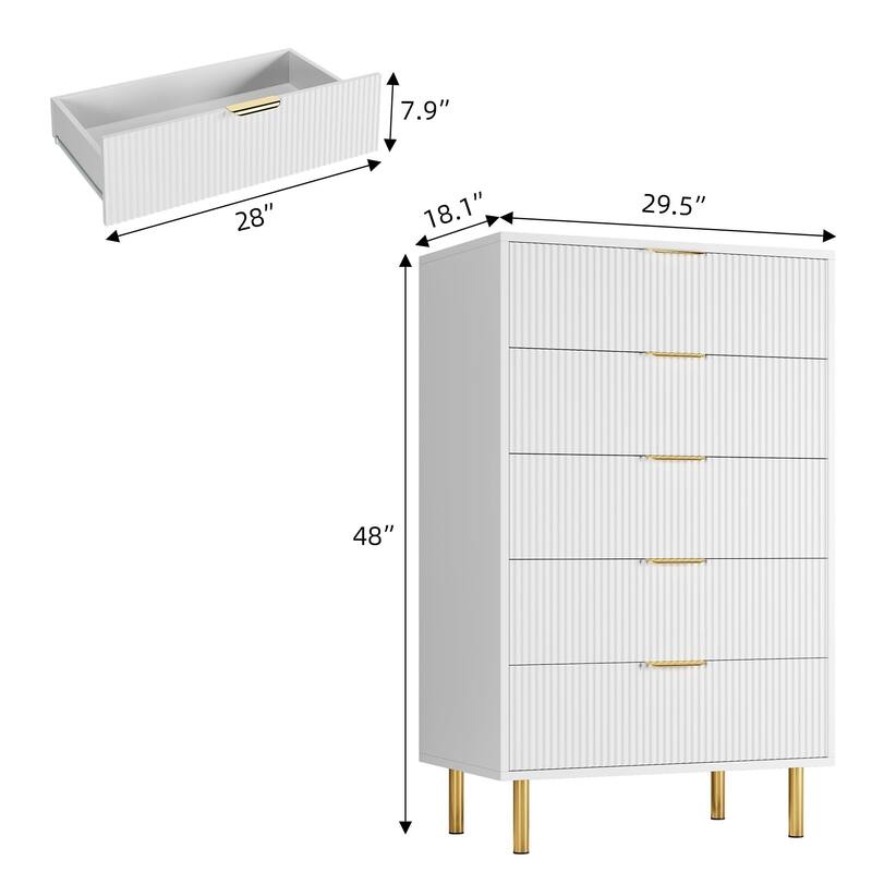 5 Drawer Dresser for Bedroom