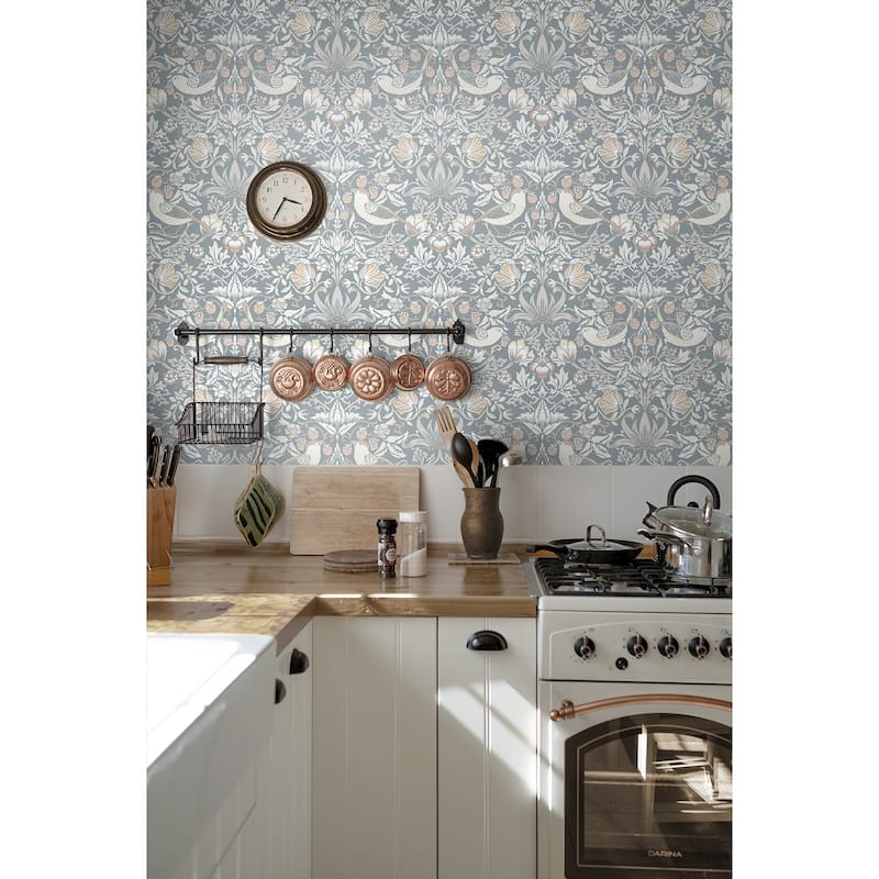 Seabrook Designs Fragaria Garden Non-Woven Unpasted Wallpaper