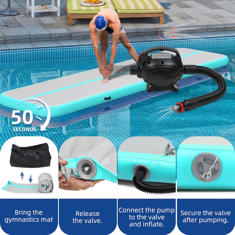 Air Track Tumbling Mat with Electric for Gym Yoga Water