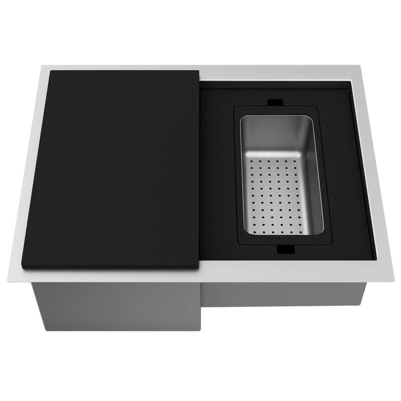 Vigo VG2417K1 Hampton 24" Undermount Single Basin Stainless Steel - Stainless Steel