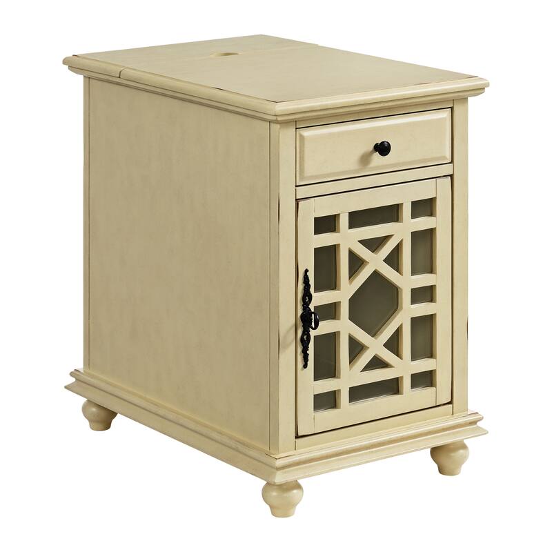 Elegant Chairside Table with Power by Martin Svensson Home