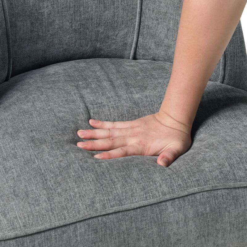 Camden 25" Textured Accent Chair - Espresso Finish Solid Wood Legs