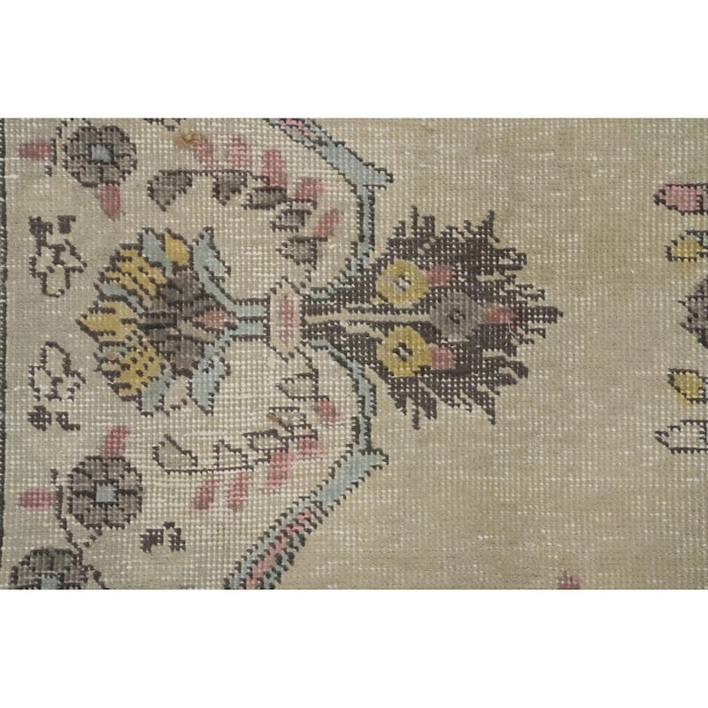 Hand Knotted Oriental 100% Wool Carpet Traditional Floral Beige & Ivories Tabriz Area Rug - 12' 3'' X 10' 0''