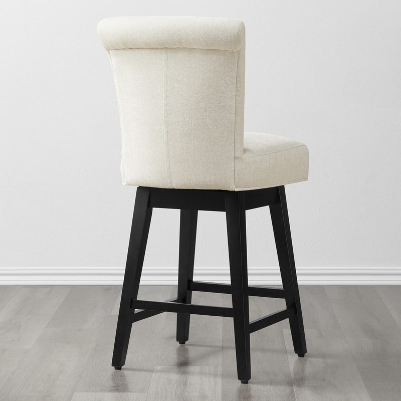 Spruce & Spring Noah Upholstered 26-inch Counter Height Swivel Barstool Set