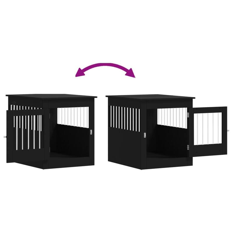 vidaXL Dog Crate with Door Doghouse Puppy Kennel Peg Cage Engineered Wood