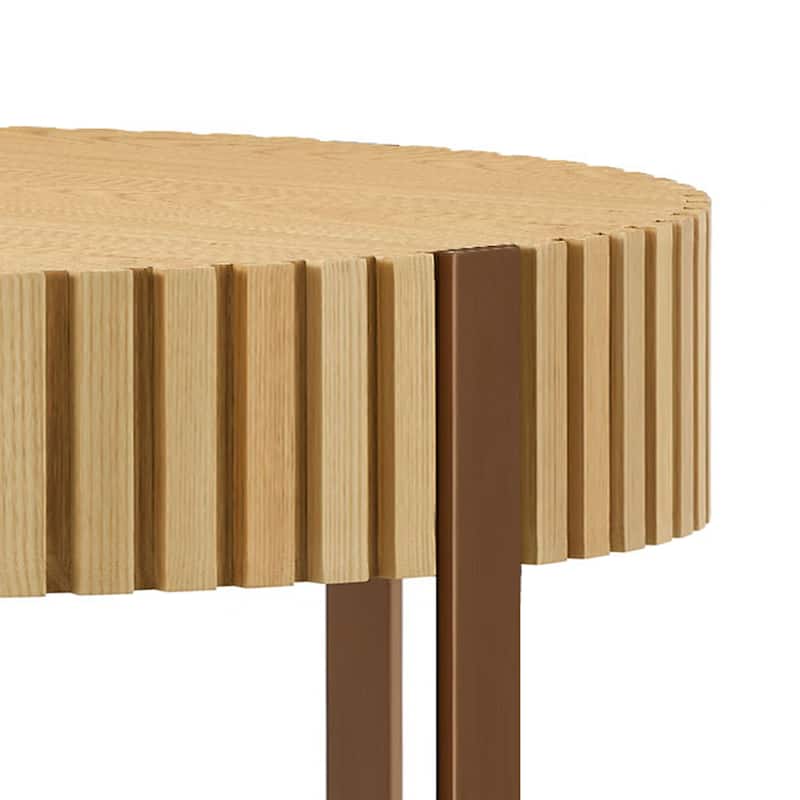 Modern Handcraft Drum Coffee Table 31.5 Inch Round Coffee Table