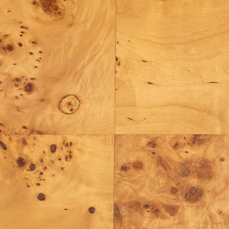 Ghina Modern and Contemporary Natural Light Mappa Real Burl Wood 2-Drawer Console Table