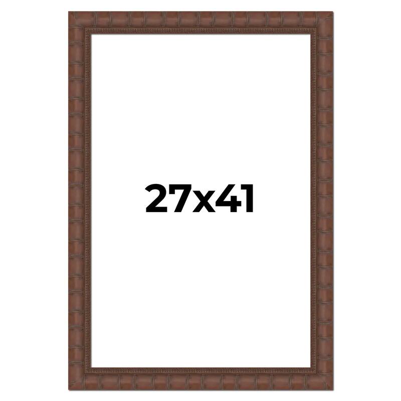 27x41 Frame Pewter Solid Wood Picture Frame Width 1.625 Inches | Interior Frame Depth 0.6875 Inches