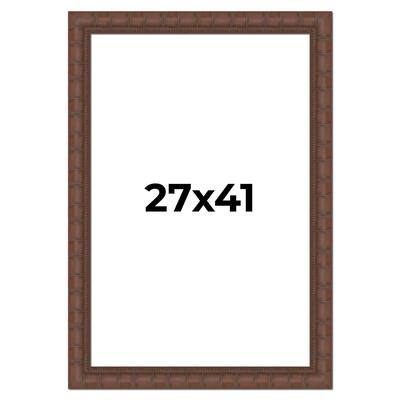 27x41 Frame Pewter Solid Wood Picture Frame Width 1.625 Inches | Interior Frame Depth 0.6875 Inches