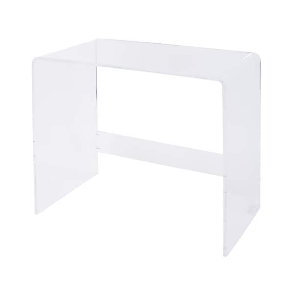 slide 2 of 5, Solara 36 in. W Rectangular Acrylic Desk Clear Acrylic
