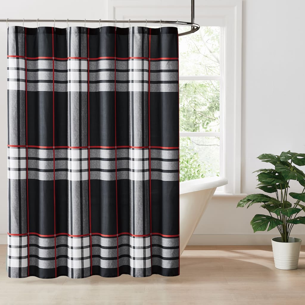 Truly Soft Danbury Plaid Shower Curtain