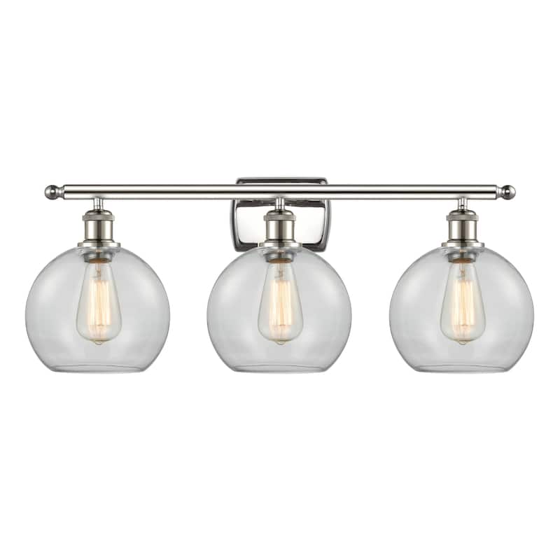 Innovations Lighting 516-3W-13-26 Athens Vanity Athens 3 Light 26" - Polished Nickel / Clear