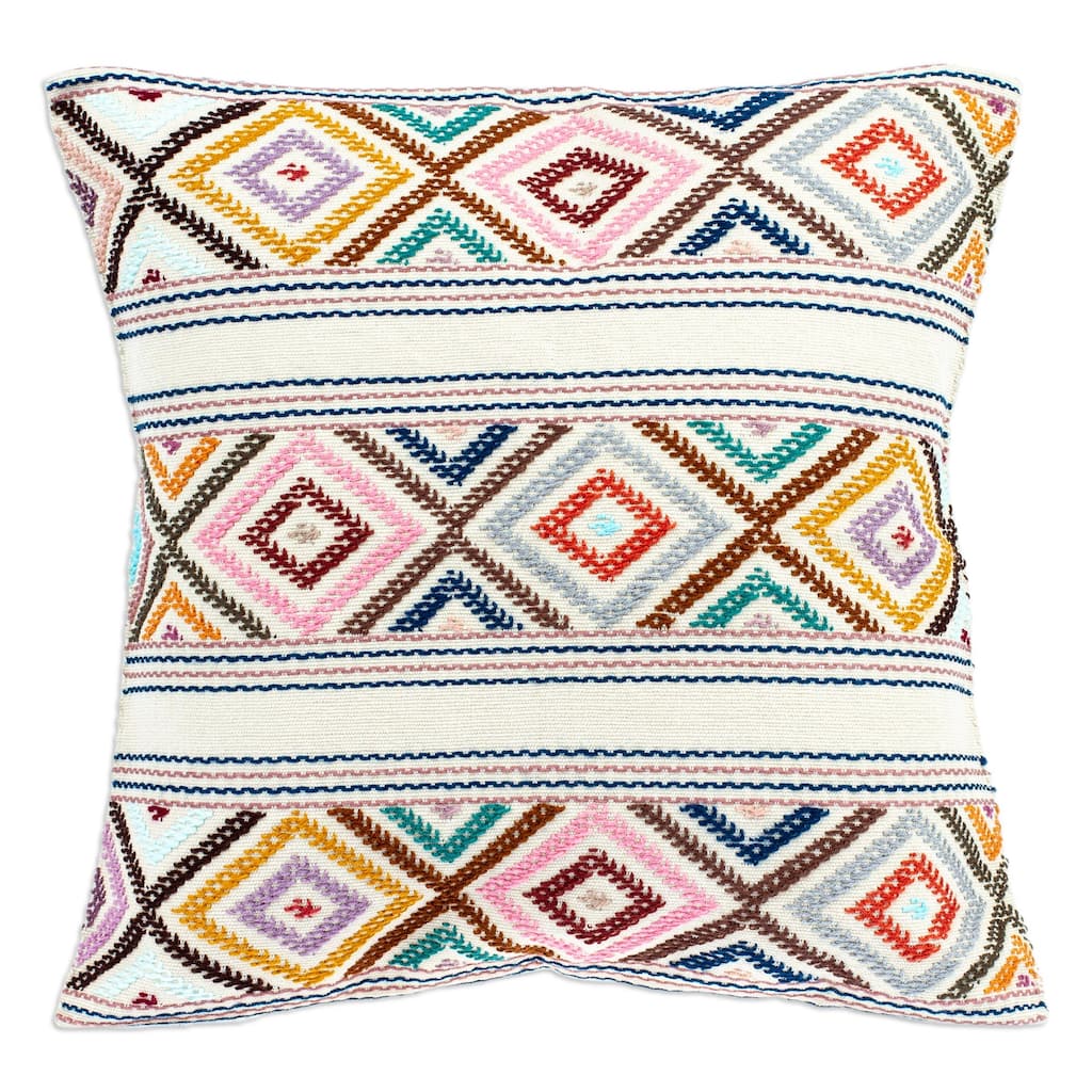 Novica Handmade Festive Autumn Cotton Cushion Cover