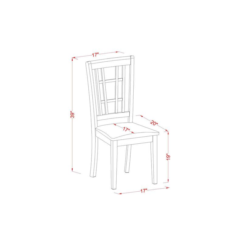 HomeStock 7-Piece Square Black & Cherry Finish Solid Wood Top Dining Table with 6-Chairs with Lattice Back