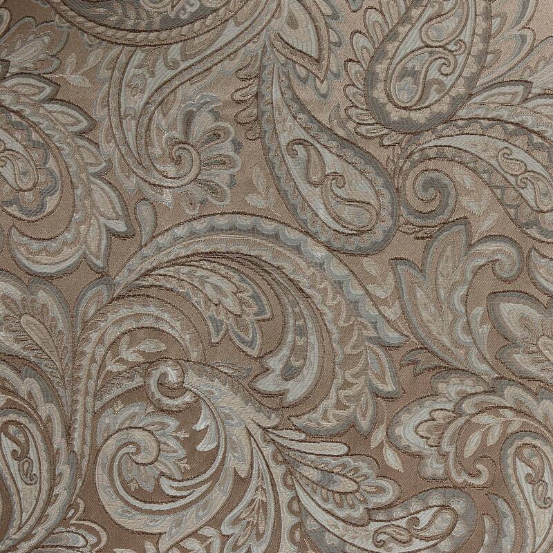 Madison Park Whitman Jacquard Window Rod Pocket Valance with Beads - 50 x 18"