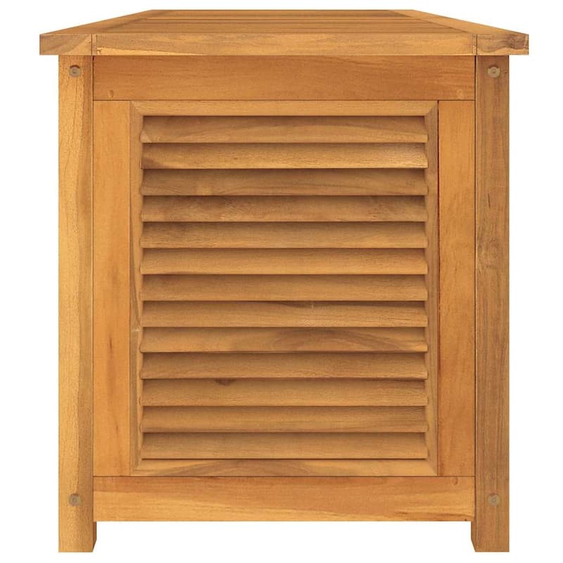 vidaXL Patio Storage Box Outdoor Cushion Storage with Bag Solid Wood Teak