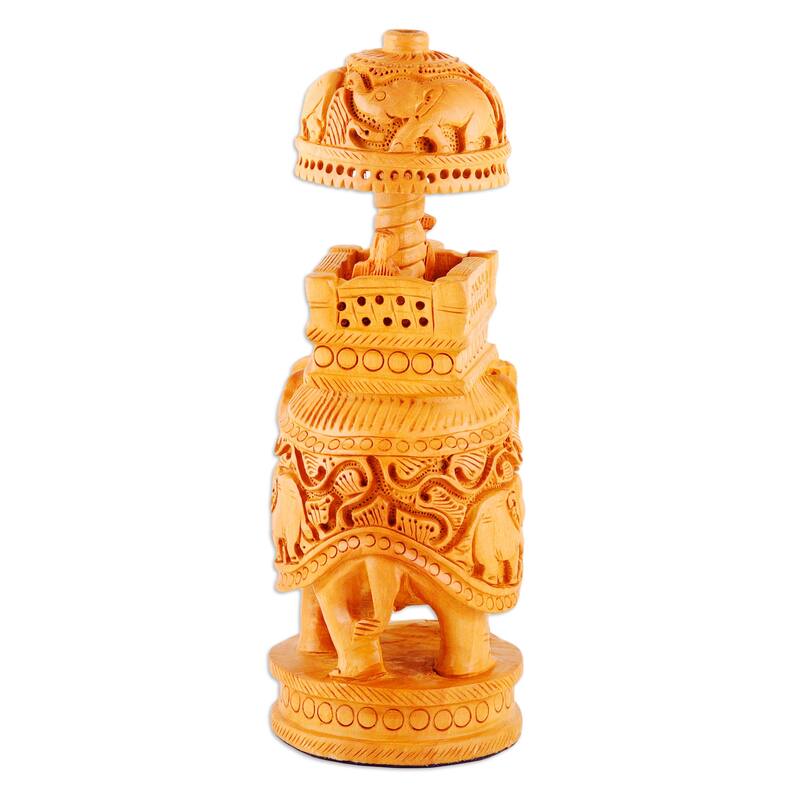 Novica Handmade Majestic Heritage Wood Sculpture (Small)