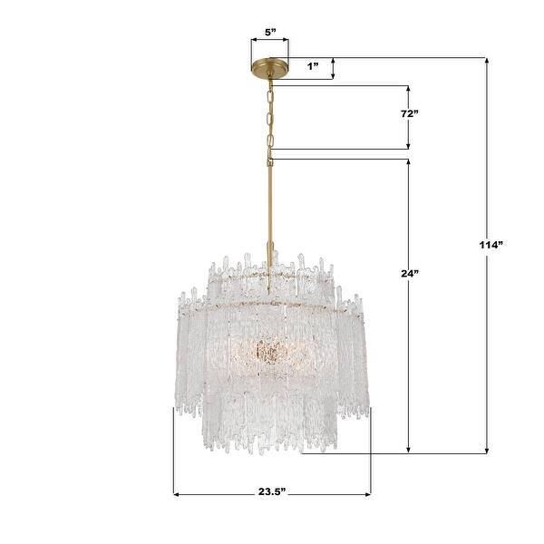 Crystorama Lighting Group ACK-928 Ackerly 8 Light 24" Wide Pendant