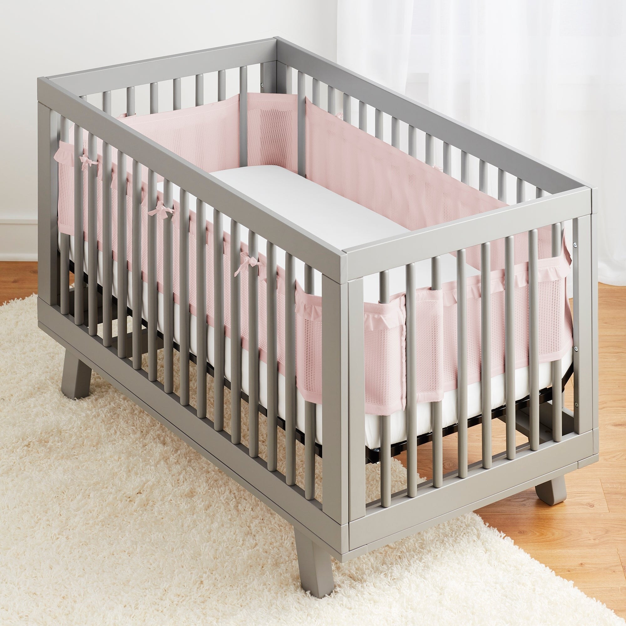 BreathableBaby Breathable Mesh Liner for Full Size Cribs Deluxe 4mm Mesh Size 4FS Covers 3 or 4 Sides Bed Bath Beyond 37836408