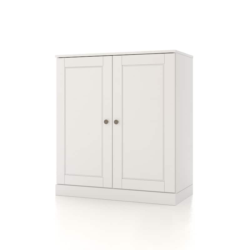 Palace Imports 100% Solid Wood 32" Bathroom Cabinet with Solid Doors, 2-Drawers and Adjustable Shelves