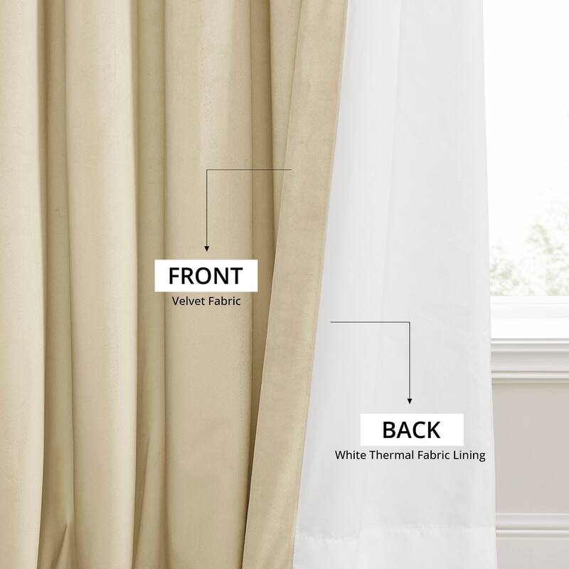 Exclusive Fabrics Plush Velvet Room Darkening Curtain (1 Panel)