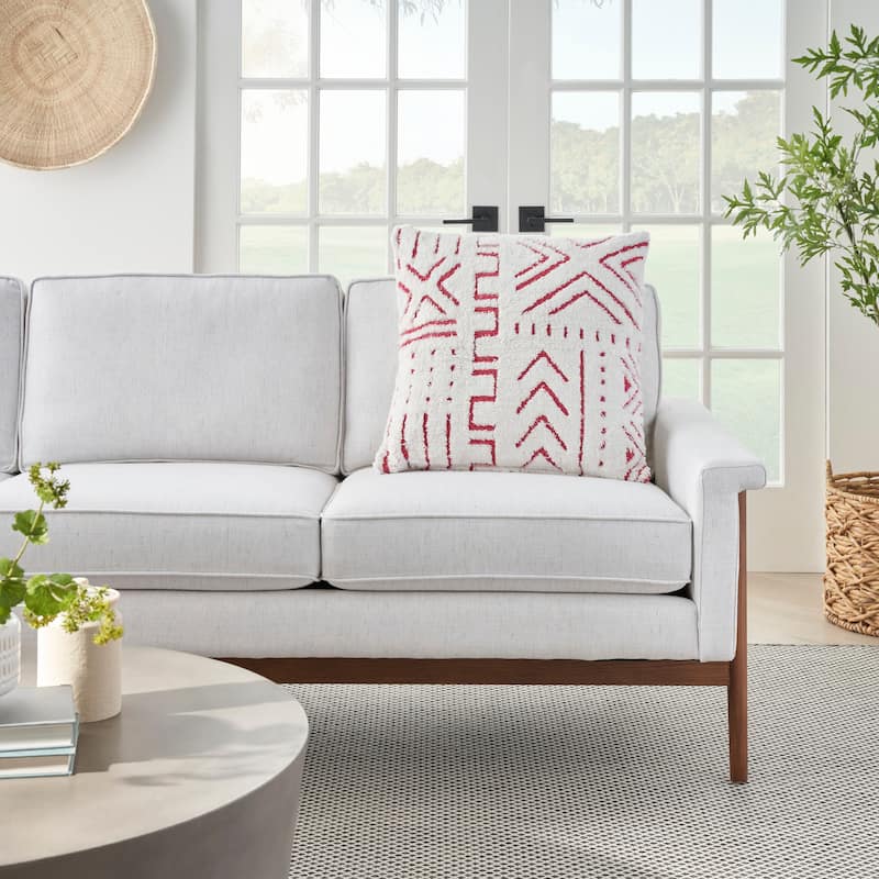 Mina Victory Life Styles Textured Geometric Boho Throw Pillow , ( 20" X 20" )