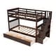preview thumbnail 7 of 7, Stairway Twin-Over-Twin Bunk Bed with 3 Drawers and 3-Tier Shelves for Bedroom, Dorm - Espresso