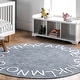 preview thumbnail 8 of 136, Nuloom Alphabet SpinClean Washable Round Rug
