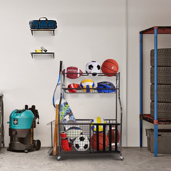 Sports Organizer For Garage YBING 3-Tier Sports Equipment - Main Image
