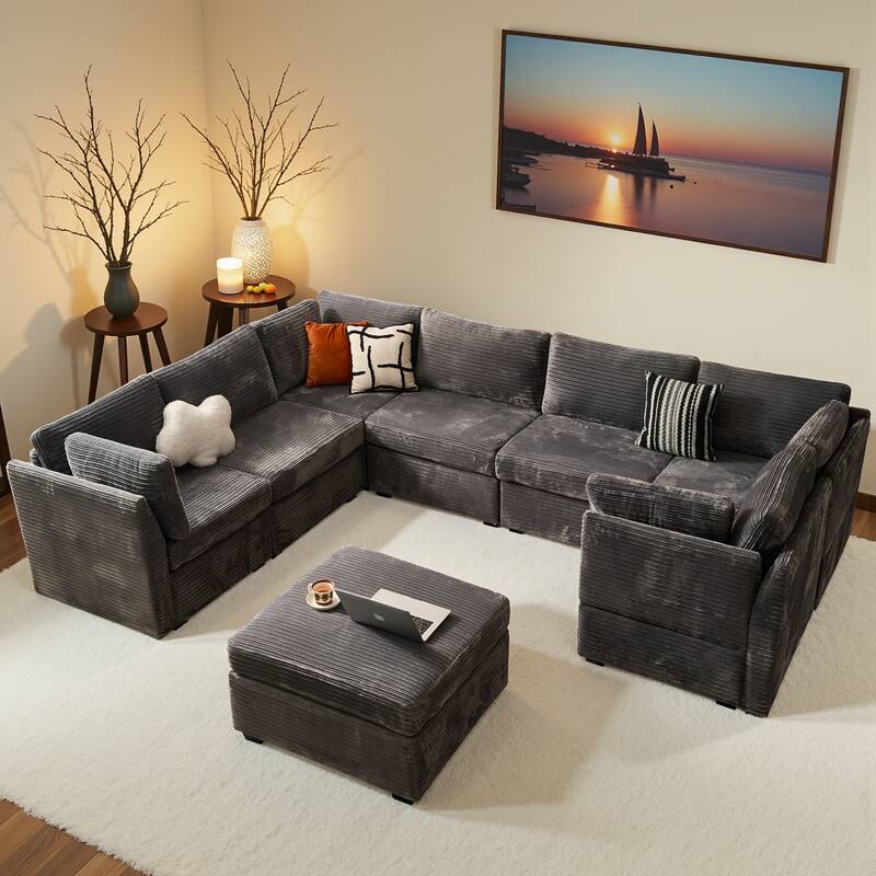 OVIOS Elegant L-Shaped Sofa