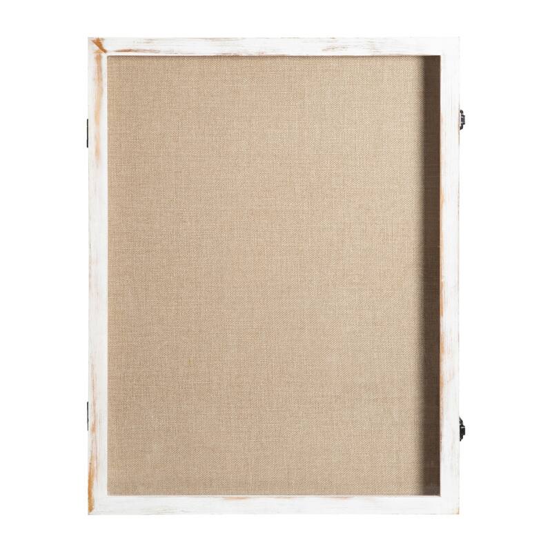 Solid Pine Shadow Display Case with Linen Liner