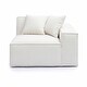 preview thumbnail 1 of 13, Mindy Chenille Basketweave RAF Corner Chair Cream