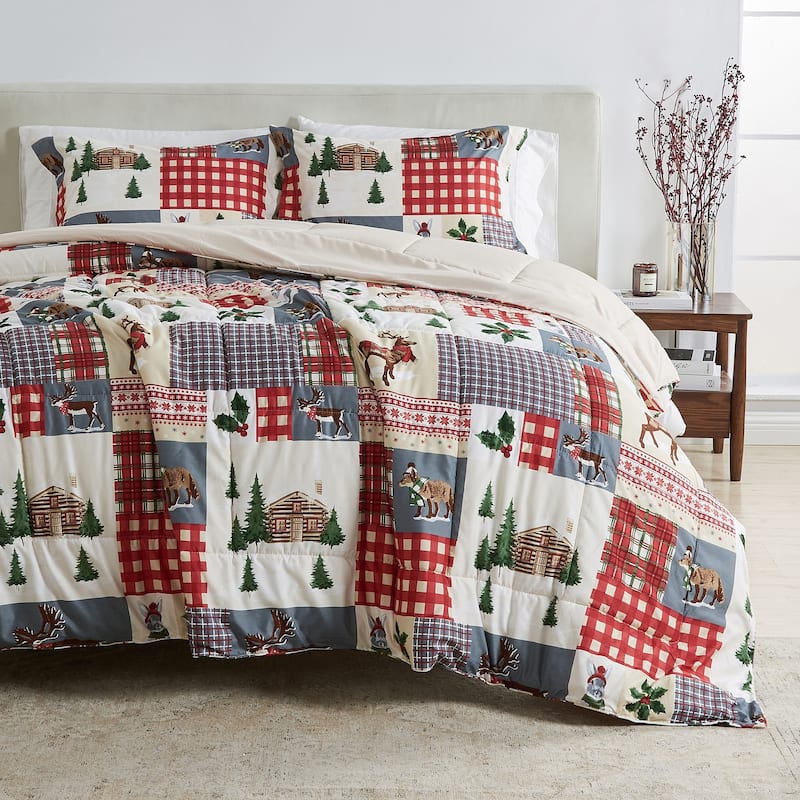 Linery & Co. All-Season Printed Down Alternative Comforter Set