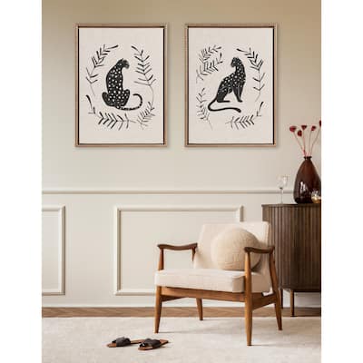 Sylvie Beaded Jungle Framed Canvas Art Set by Alexander Ginzburg