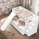preview thumbnail 1 of 10, Modern Twin Over Full Bunk Bed With Drawers,Storage And Slide,Safety For Kids for Bedroom White