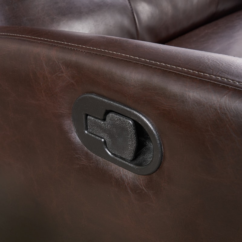 Halima Faux Leather 2-Seater Recliner Club Chair by Christopher Knight Home