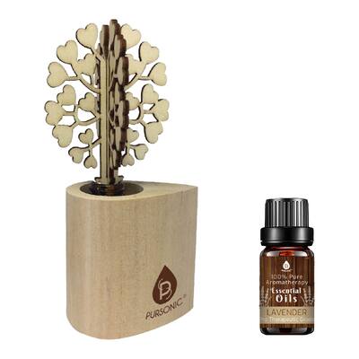 Pursonic 3D Tree Reed Diffuser with 100% Pure Lavender Essential Oil - N/A