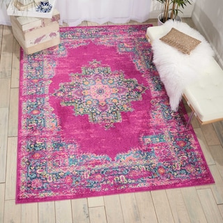 Porch & Den Dobbin Vintage Persian Medallion Farmhouse Area Rug