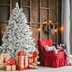 preview thumbnail 6 of 53, 6ft or 7ft Artificial Snow Flocked Christmas Tree with Metal Stable Stand Base for Indoor and Outdoor Holiday Decoration