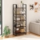 preview thumbnail 2 of 4, Moasis Industrial 62" Tall 5-Tier Bookshelf Open Shelf Bookcase for Living Room