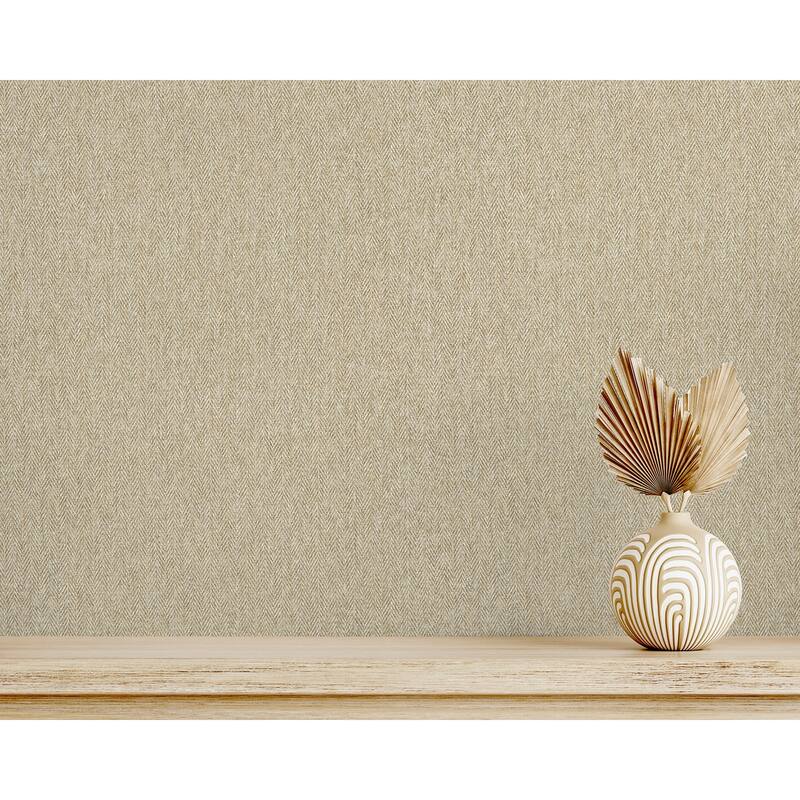 Fine Decor Theo Light Brown Chevron Wallpaper