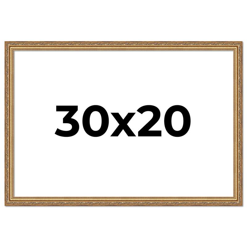 30x20 Frame Red Solid Wood Picture Frame Width 1.75 Inches | Interior Frame Depth 1 13/16 Inches