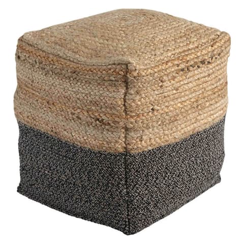 Sweed Valley Pouf - Natural-Black A1000422 Sweed Valley Pouf