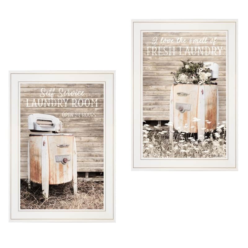 TrendyDecor4U Contemporary "Laundry Room" 2-Piece Vignette by Lori Deiter