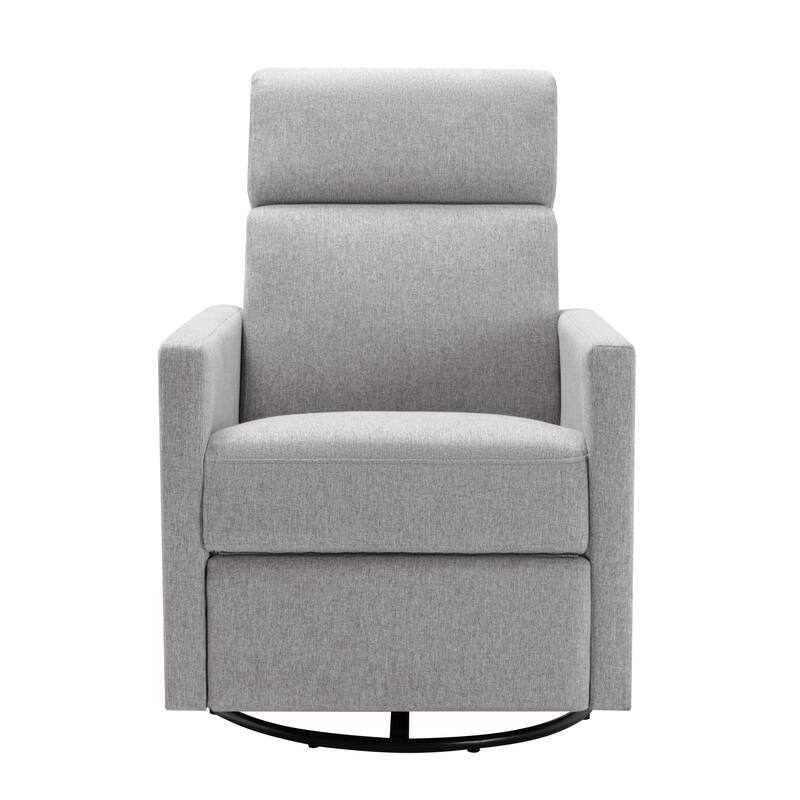 Modern Upholstered Rocker Nursery Chair Plush Seating Glider Swivel Recliner Chair