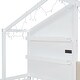 preview thumbnail 18 of 16, Twin Size House Bed with Upholstered Sofa Charging Station Wireless Charging Shelves and Two Drawers, Gray